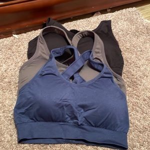 Sports bras-blue,black, and grey